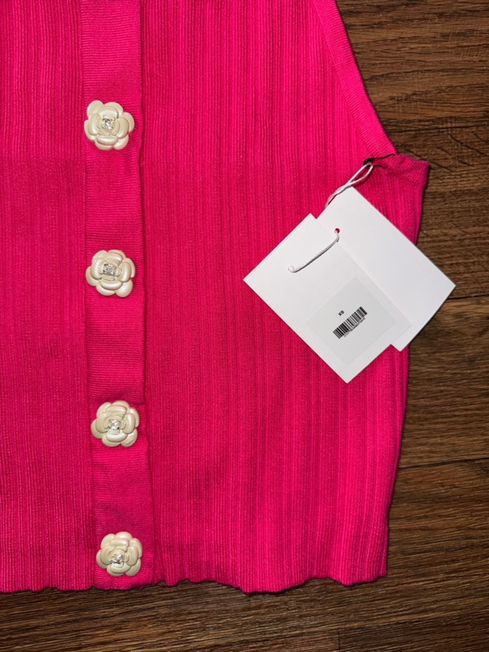 Saylor Pink Ribbed Tank Top - Picture 3 of 3